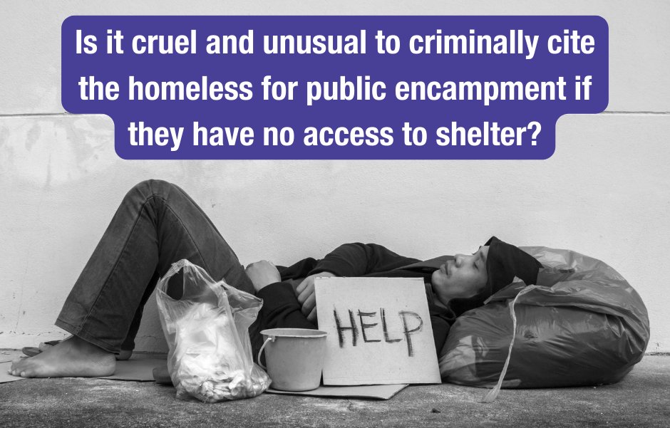 As #SCOTUS hears its first major #homelessness case in decades, Michael asks: Is it cruel to criminally cite for #publicencampment if there's access to #shelter? Michael's thoughts ➡️ loom.ly/HODfAiY VOTE ➡️ loom.ly/6Y9cBds