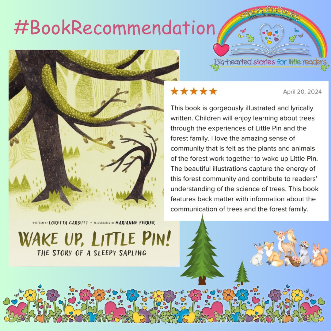 WAKE UP, LITTLE PIN! is a sweet #picturebook about the #forest community that’s here just in time for #EarthDay! 🌎 @Lorettagarbutt #MarianneFerrer @owlkids #kidlit #science #SEL #BookRecommendation #parents #teachers #librarians #writingcommunity  #readaloud #lifecycle #trees