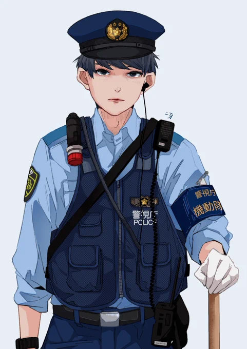 水瀬くんが大人になったらこんな未来もあるのかもしれない(警察官は過去絵で別人だけとちょっと顔似てる)と思うと熱い。 