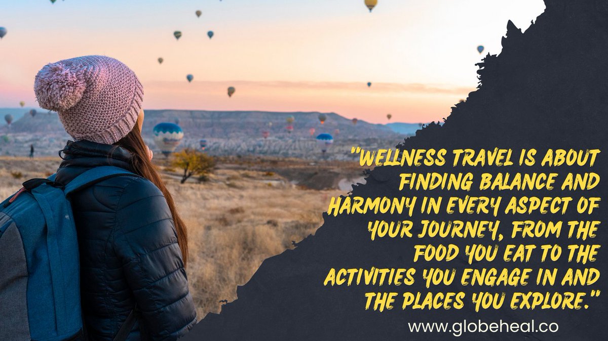 'Escape the hustle and embrace wellness travel to find harmony and balance in your life and embark on a holistic journey towards well-being with GlobeHeal! ✨🌍'

#WellnessTravel #MindBodySoul #HolisticHealth #WellnessRetreat #WellnessVacation #globeheal