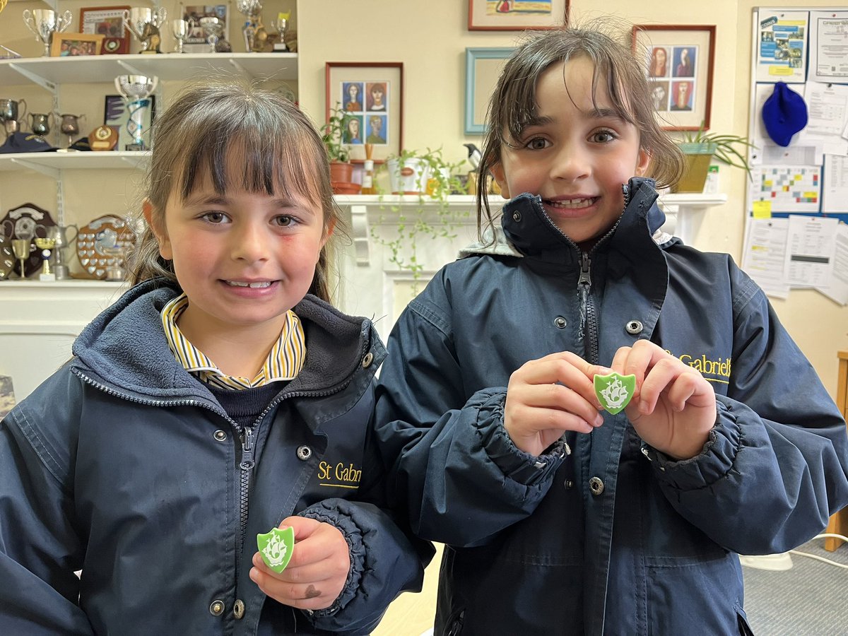 It’s Happy Earth Day today and sisters Ava & Bella were proud to share their new green Blue Peter badges in assembly. #HappyEarthDay2024