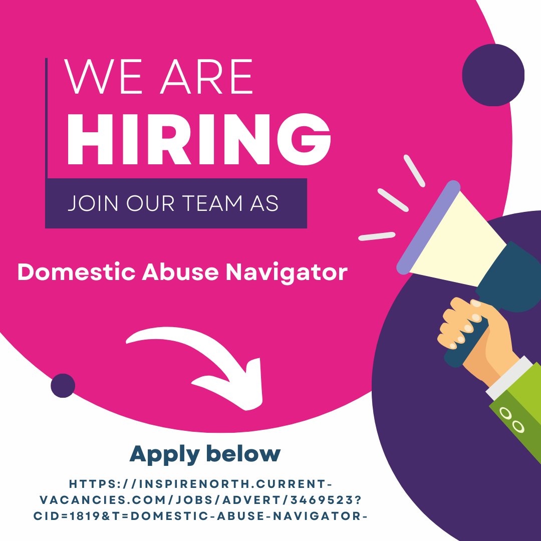 Join our team as a Domestic Abuse Navigator! As a Domestic Abuse Navigator, you will play a crucial role in providing integrated support services to clients fleeing domestic abuse. To find out more and apply follow the link below ⬇️⬇️ inspirenorth.current-vacancies.com/Jobs/Advert/34…