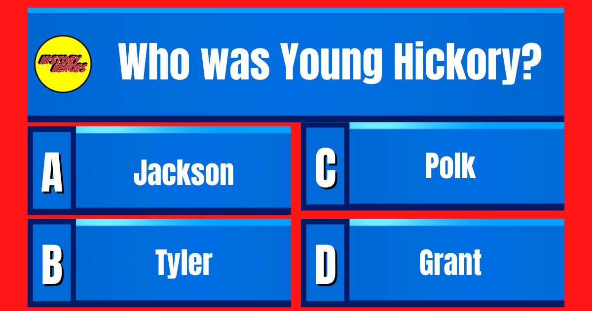 Question: Who was Young Hickory? 👇See answer tomorrow at 2:30PM ET  👉👉👉 #Trivia #Quiz #TriviaTime #triviaquestions #QuizNight #triviachallenge #historytrivia