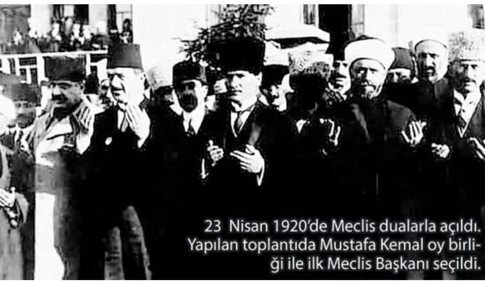 #23Nisan1920 tarihi; Türk milletinin iradesini temsil eden Türkiye Büyük Millet Meclisi'nin açıldığı, dolayısıyla Türk milletinin egemenliğini ilan ettiği tarihtir. 'Egemenlik bilâ kayd-u şart milletindir.' #GaziMustafaKemalATATÜRK 🇹🇷🇹🇷🇹🇷