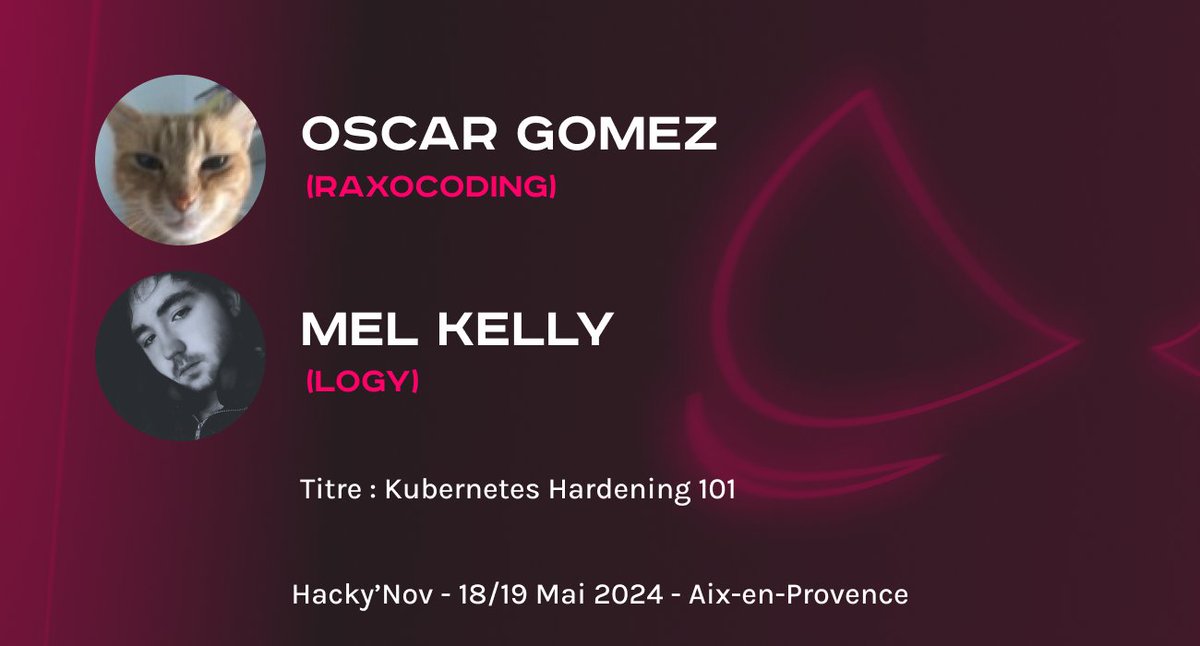 _hackiin's tweet image. Cette année on accueil un duo venant tout droit de @secnumcloud pour nous parler de sécu dans Kube.
Un grand merci à @RaxoCoding et Mel Kelly (logy) pour le talk !