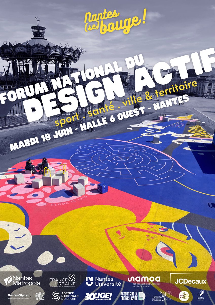 Forum national du Design Actif - 18 juin 2024 - Nantes. Une journée de regards croisés (science, territoire et économie) afin de poser collectivement l'héritage des Jeux Olympiques 2024 en France. #grandecause Inscription gratuite : eventbrite.fr/e/billets-foru…