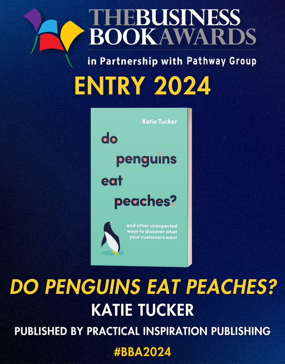 📚 Congratulations to 'Do Penguins Eat Peaches?' by @k_tweetsdigital (Published by @PIPtalking) for being entered in The Business Book Awards 2024 in partnership with @pathwaygroup! 🎉

businessbookawards.co.uk/entries-2024/

#BBA2024 #Books #Author #BusinessBooks