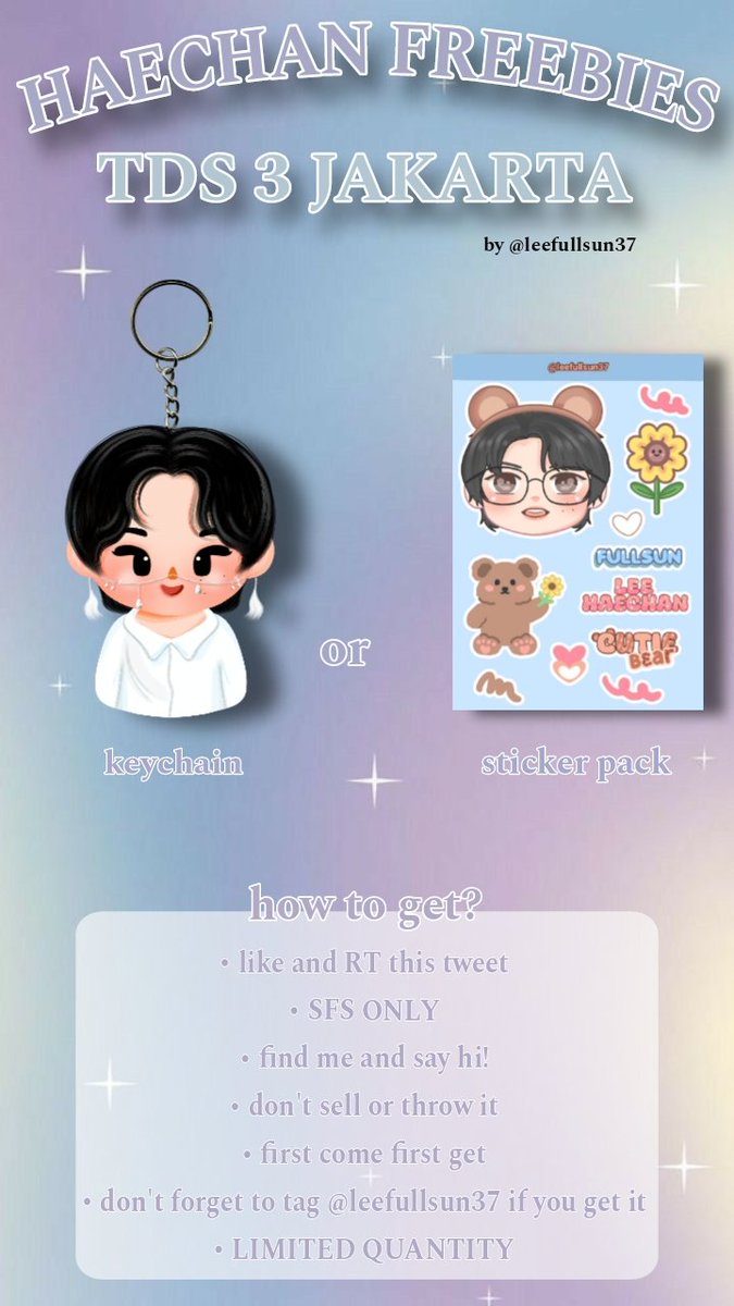 chanbearry's tweet photo. ♡ FREEBIES TDS 3 in Jakarta ♡

— by @leefullsun37 —

CALLING OUT FOR SFS 🌻

📆 18 May 2024
📍 GBK Main Stadium
⏰ TBA

rt and like are appreciated!!

See you at the venue🫶🏻 https://t.co/B5g4cRW5pY