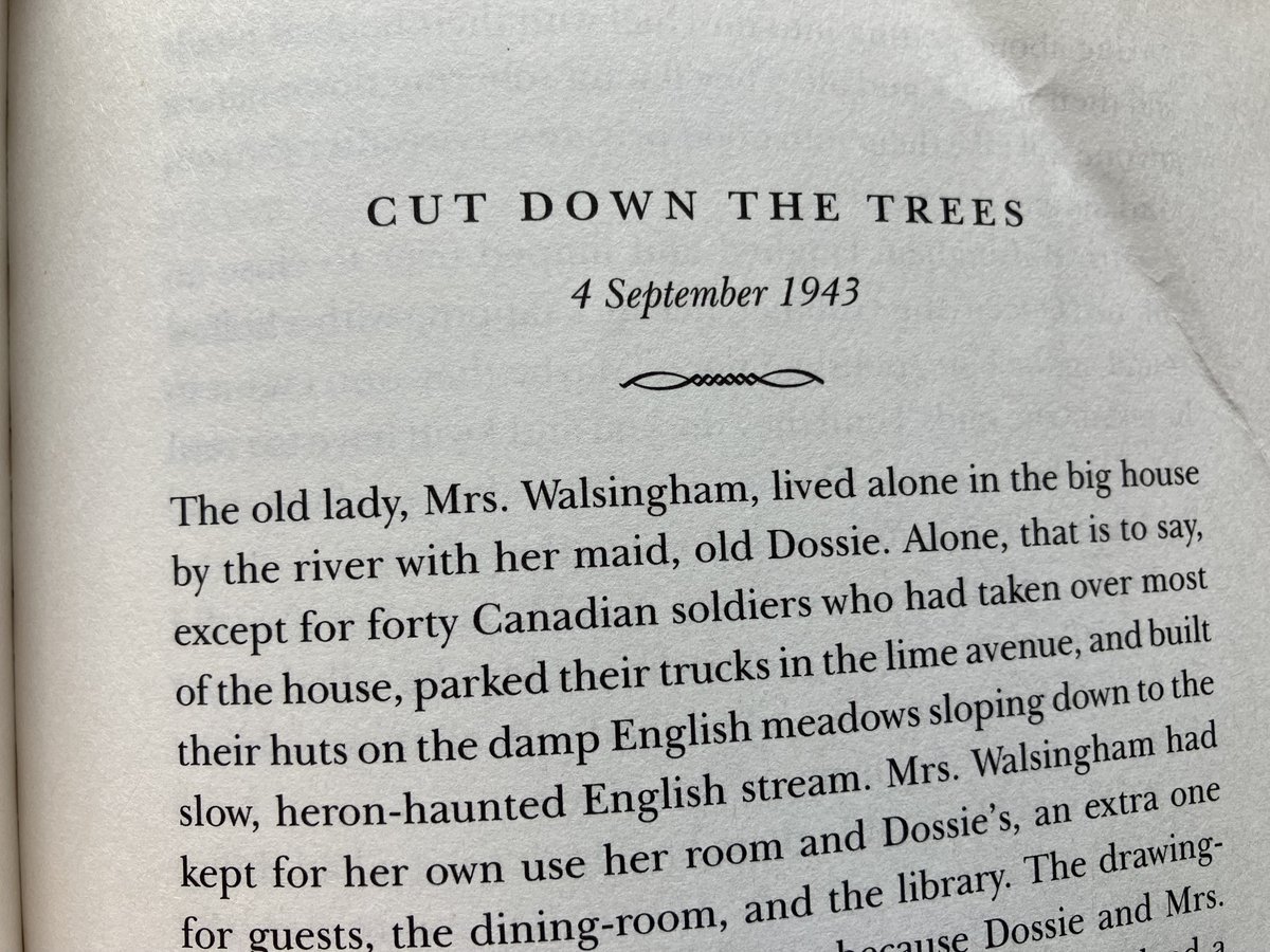 My author of the month is Mollie Panter-Downes and my top story is 'Cut Down the Trees'. Very fine indeed. Go girls.