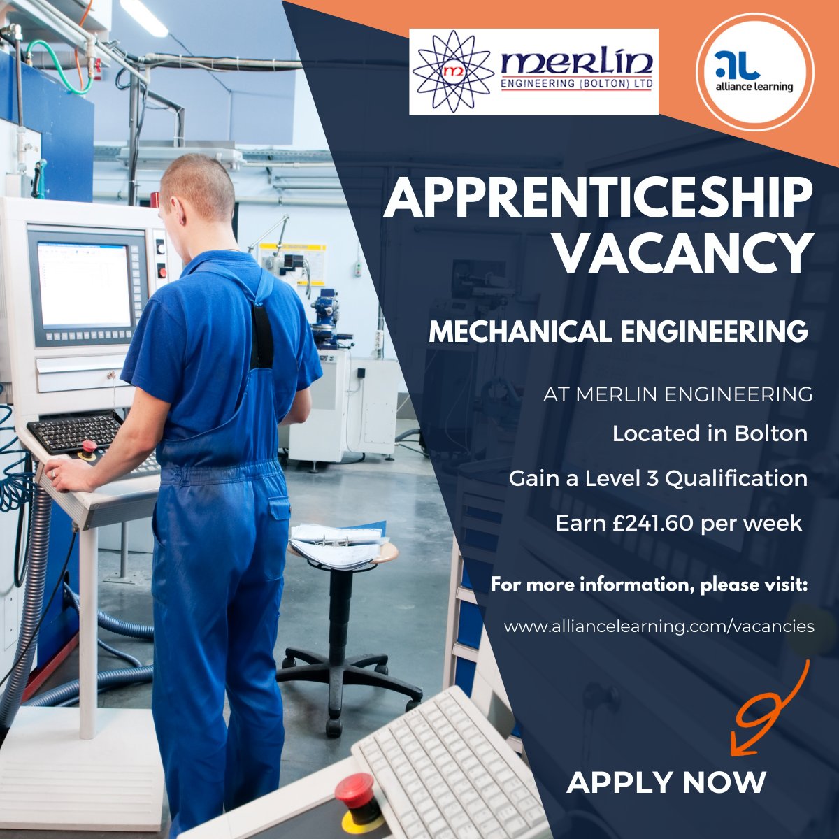 ✨ Merlin Engineering is on the lookout for a talented Engineering Machinist Apprentice to join their team! 🛠️ Apply here: rb.gy/b0nex8 #MerlinEngineering #EngineeringApprentice #PrecisionEngineering #CareerOpportunity