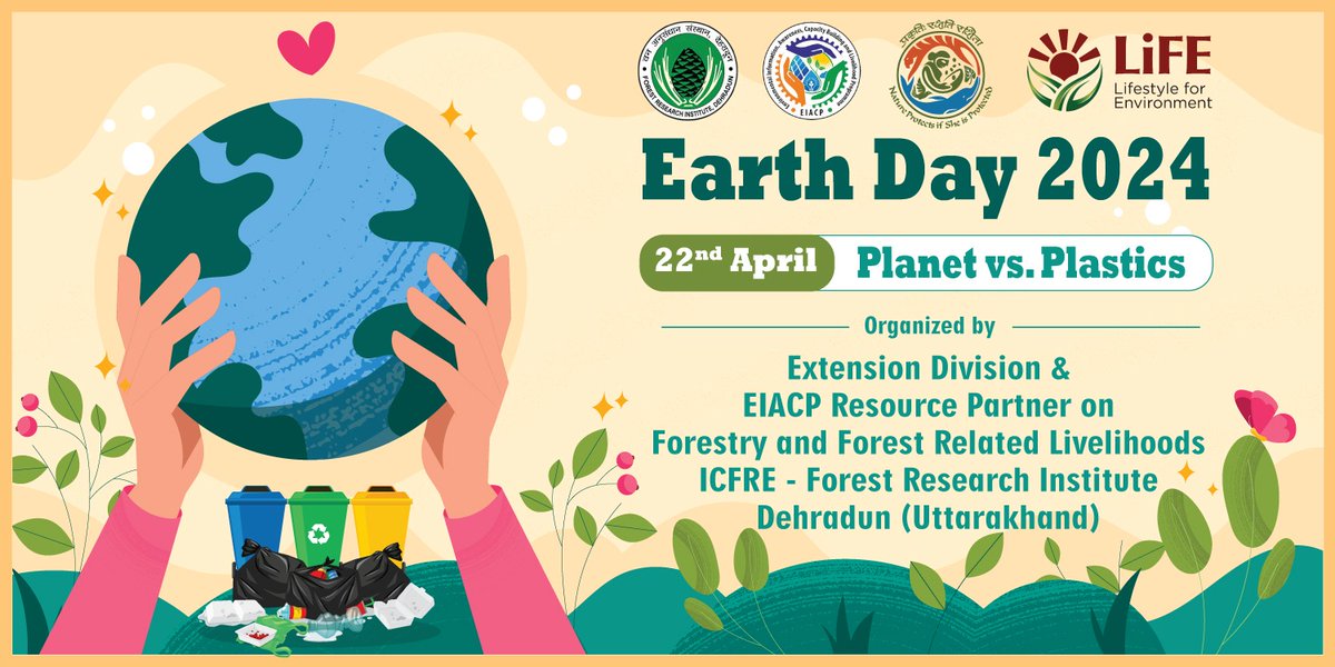 On the occasion of Earth Day (22.04.2024) Extension division and EIACP, ICFRE-FRI, Dehradun, organized a competition i.e. Making art and craft from plastic waste for the students of FRIDU. All participants were administered the Earth Day Pledge.