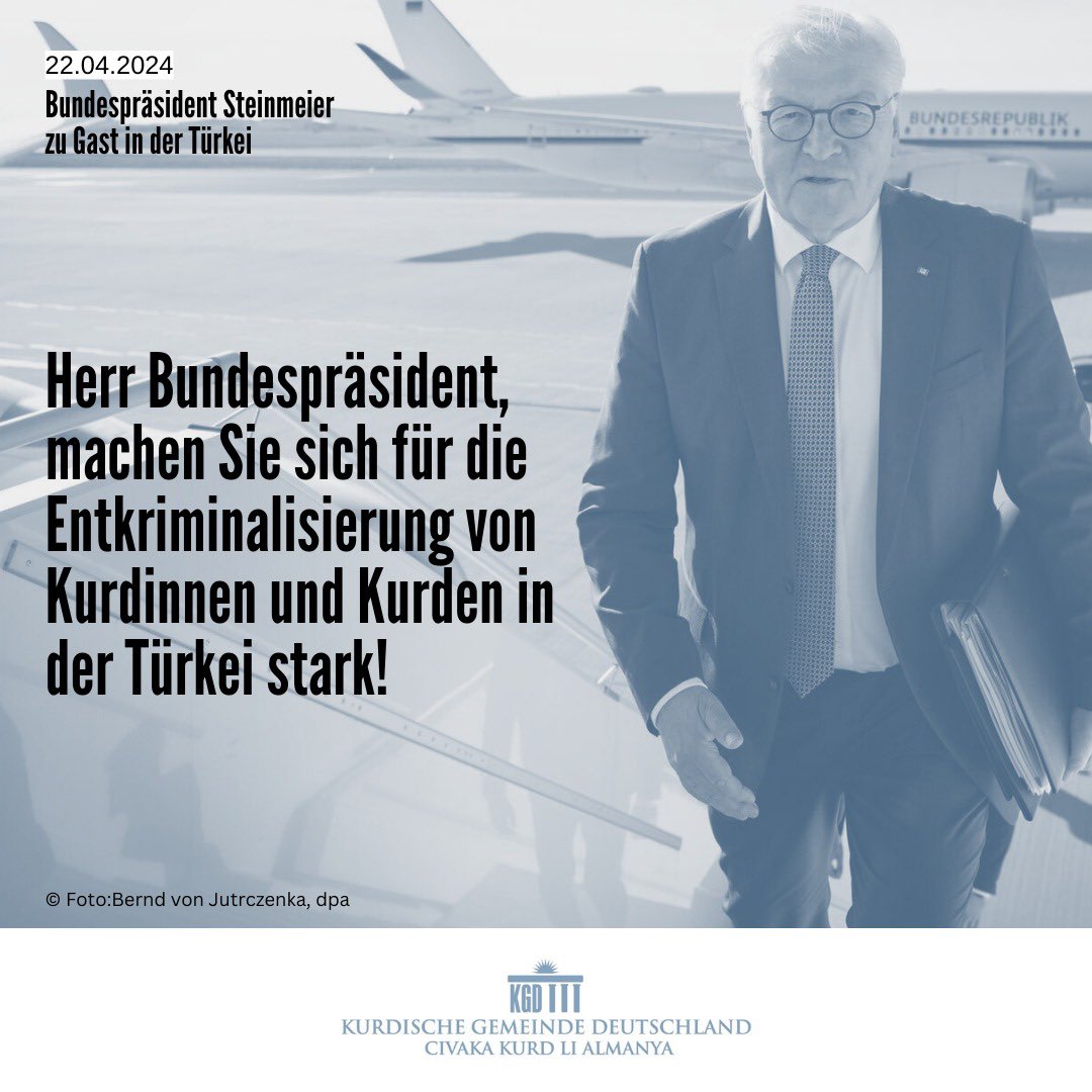 Ab heute wird sich Bundespräsident Frank-Walter #Steinmeier für drei Tage in der #Türkei aufhalten. Nachdem sich Steinmeier mit Ekrem Imamoğlu, dem Bürgermeister von #Istanbul, treffen wird, ist für Mittwoch ein Gesprächstermin mit #Erdoğan in #Ankara vorgesehen. Wir möchten den…