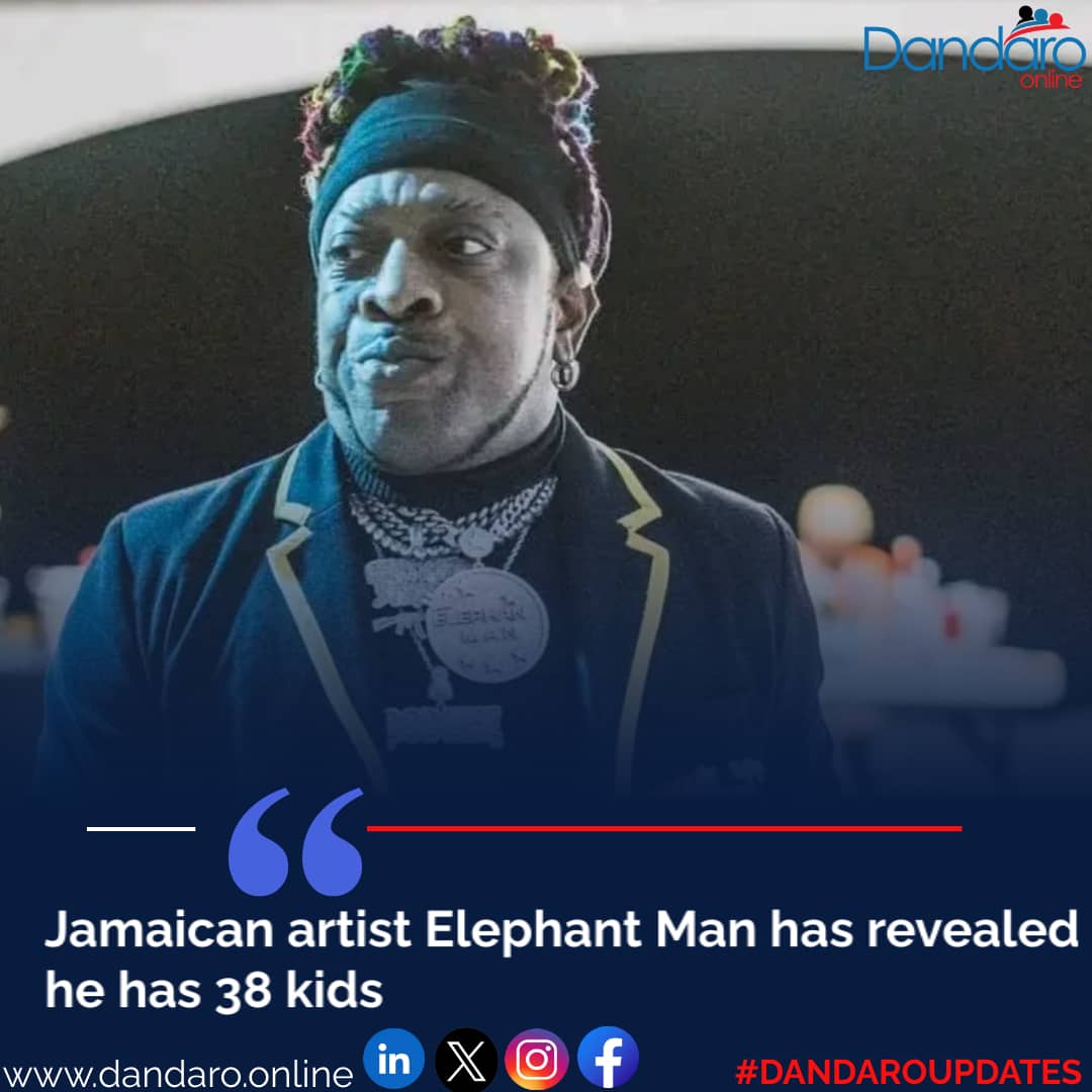 Jamaican artist Elephant Man aka The Energy God has revealed that he currently has 38 children and wouldn’t mind having more. Read more: dandaro.online/2024/04/22/ele…