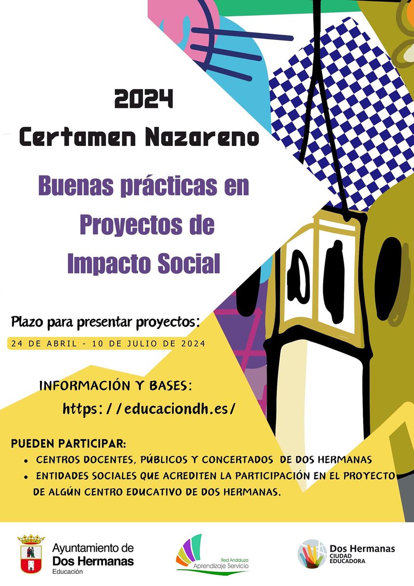 🌟 Convocatoria abierta para el Certamen Nazareno de Proyectos de IMPACTO SOCIAL! 📚🤝 Escuelas y entidades pueden presentar sus proyectos educativos hasta el 10 de julio. educaciondh.es/certamen-nazar… #noticiasdoshermanas #doshermanasciudadeducadora #doshermanas @rafalopezartist