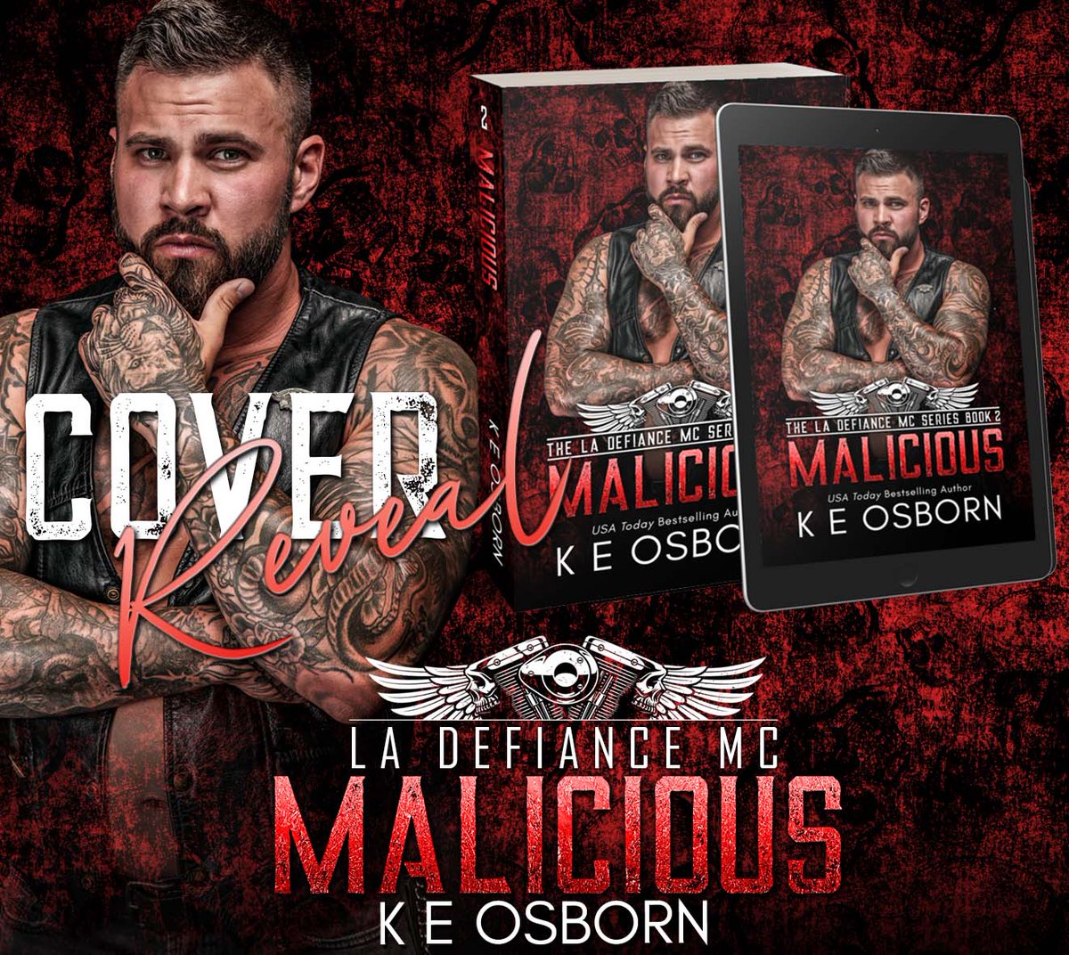 It's #CoverReveal time for the next in The LA Defiance Series by @KEOsbornAuthor 
Malicious is revving to land on your Kindles 5/13!

#Preorder: geni.us/mladevents

#MCRomance #AlphaholeHero #EnemiestoLovers #ForcedProximity #Forbidden #TouchHerandDie @Chaotic_Creativ