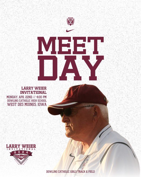 MEET DAY Larry Weier Invitational 📍 Dowling Catholic High School 🕓 Field Events 4:15 pm, Running Events 4:30 pm 🎟️ vancoevents.com/us/events/land… #FaithOverFear