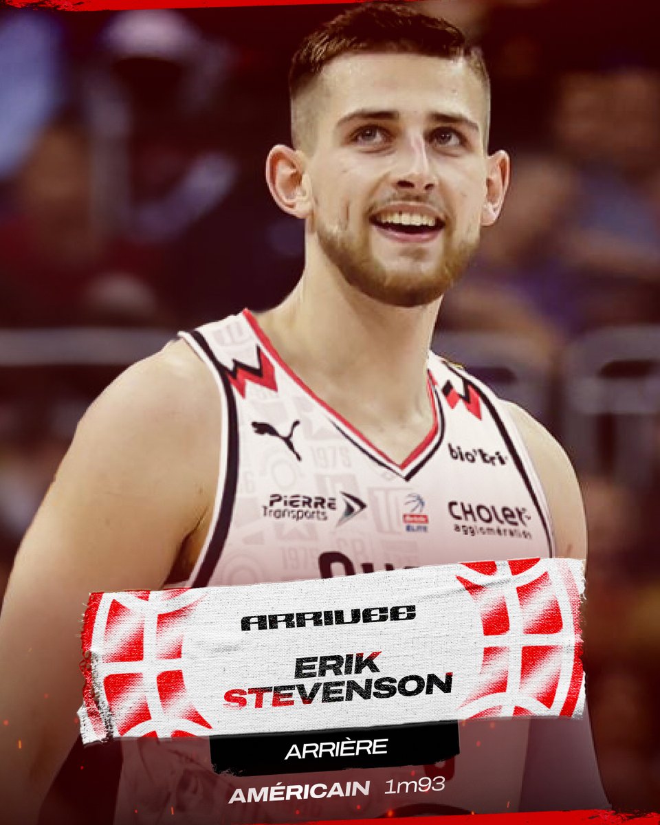 ✍️ Erik Stevenson est Choletais ! Toutes les infos 👇 cholet-basket.com/news/erik-stev… Bienvenue dans la #CBFAMILY @ej_stevenson5 !