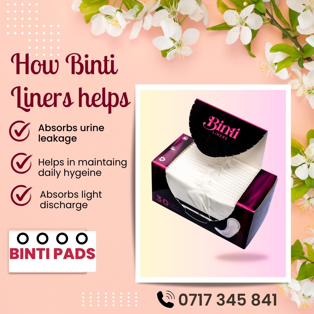 Need a little extra protection? Our Panty Liners have you covered. Stay fresh and comfortable all day long, no matter what life throws your way. 🍃💖 #StayFresh #BintiPads' #binticares
#bintiliners #bintitribe @bintipads_ke