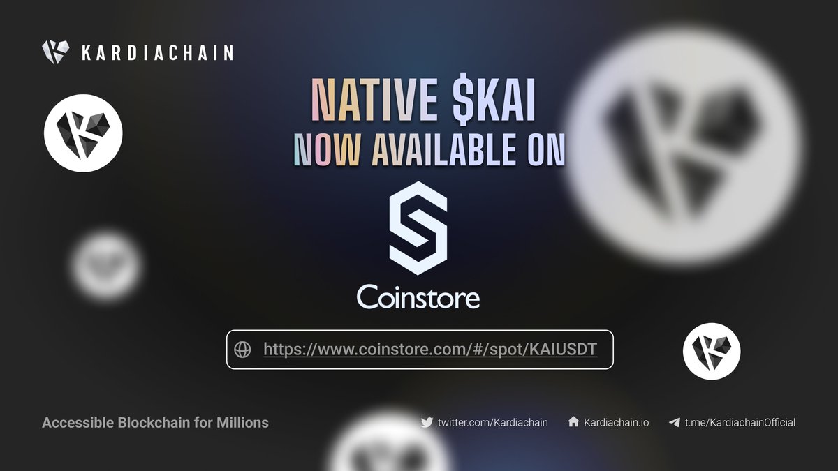 The wait is over! Native $KAI has officially landed on <a href="/CoinstoreExc/">Coinstore</a> ! This milestone is just the start of the incredible collaborations we've promised.

Head here to find out more >>  tinyurl.com/2scxxz97
Trading Pair: [$KAI/USDT} at coinstore.com/#/spot/KAIUSDT…
#KaiToken
