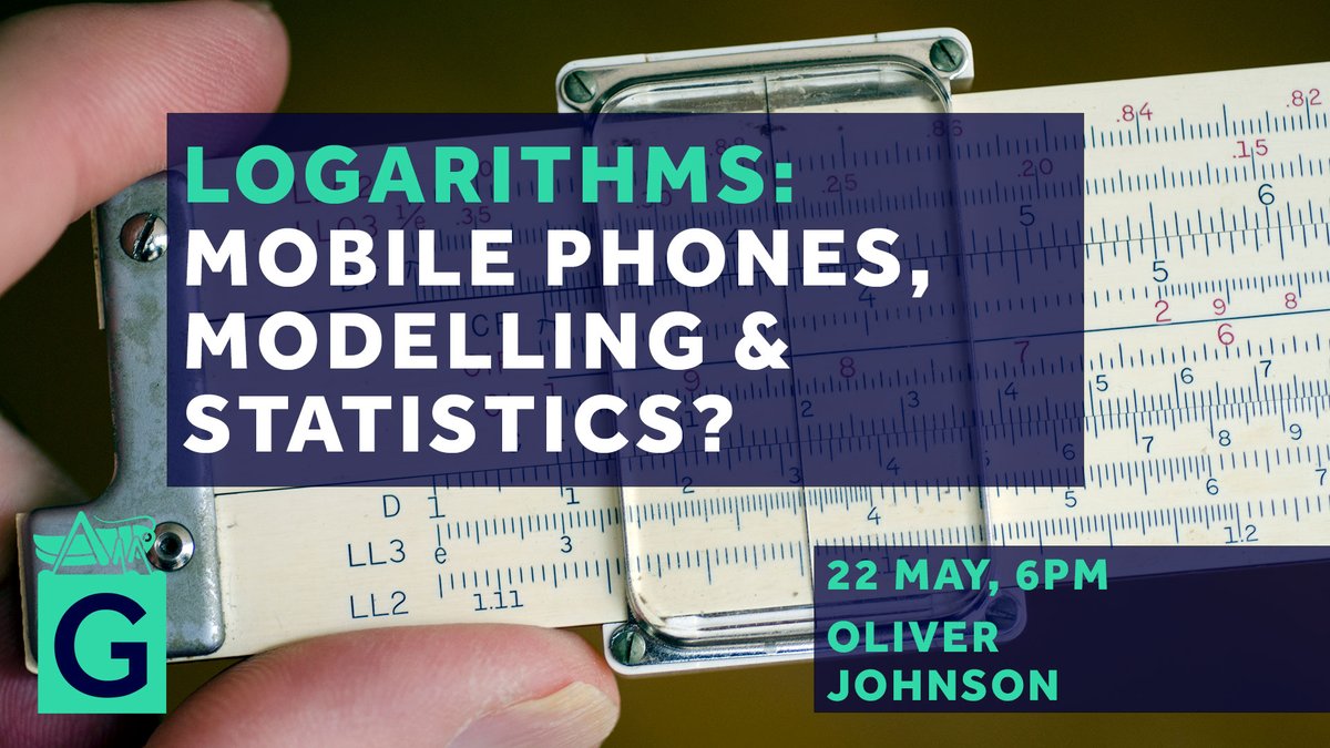In person tickets open! Logarithms: Mobile Phones, Modelling & Statistics? Book: gres.hm/logarithms Prof @BristOliver of @BristolUniMaths will explore the basics & history of #logarithms showing how they underpin much of modern life Hosted jointly with @LondMathSoc #maths