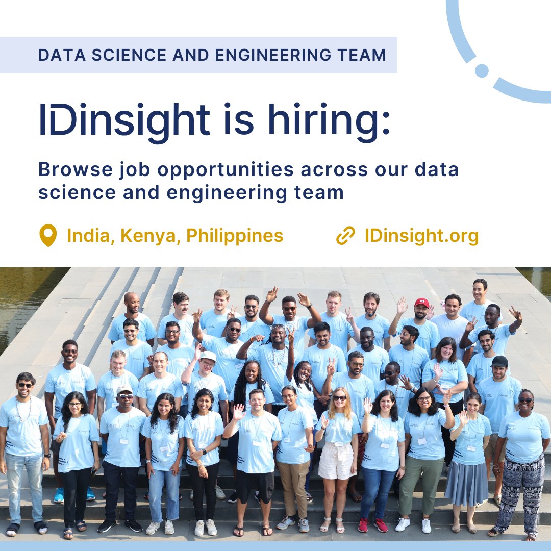 🧑🏽‍💻 At IDinsight, we are using data science and software engineering to solve some of the world’s most urgent problems. If you are looking to work at the intersection of data, technology, and social impact, join our Data Science and Engineering team and grow your tech skills while…