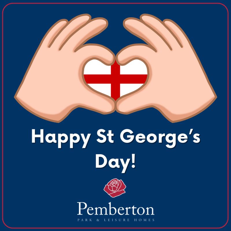 Happy St. George's Day from all of us at Pemberton Park &amp; Leisure Homes! 🔴 ⚪ 🔴 ⚪