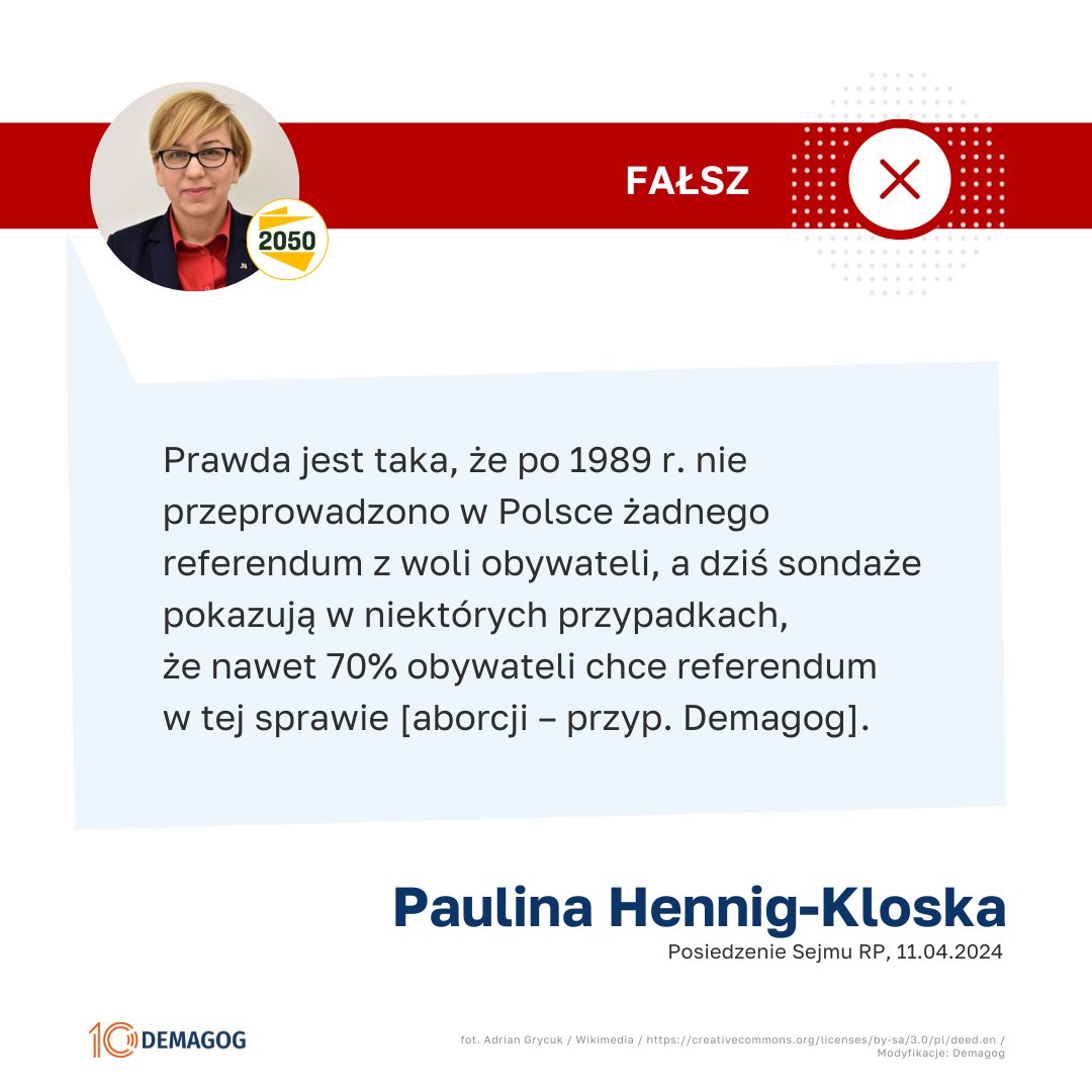DemagogPL's tweet image. 👉 W sprawie aborcji odbyło się już kilka badań przedstawiających spojrzenie Polek i Polaków na hipotetyczne referendum.

📊 Sondaż Instytutu Badań #Pollster dla @se_pl z marca 2024 pokazuje, że według 56% respondentów referendum w sprawie aborcji powinno się odbyć.
❗ Co ważne –