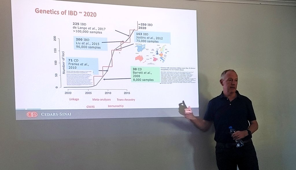 🌐 day 1 of the @ibd_africa consortium meeting. It takes a global effort to uncover the factors that influence #IBD development and progression but the sooner we start, the sooner we can improve global patient care. @doc_ibd discussing what we know about #genetics in IBD