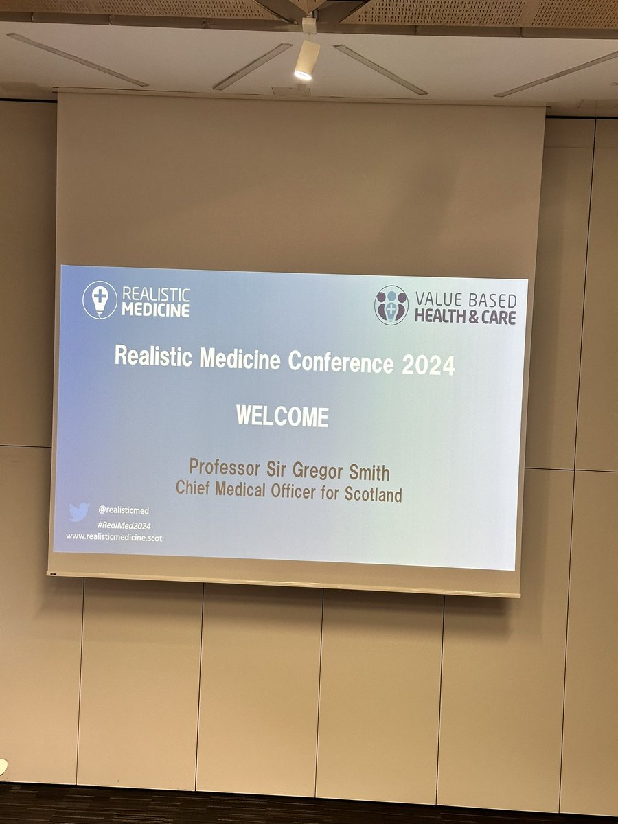To kick off my week working in NHS Scotland I’m attending the Realistic Medicine conference in Glasgow,  great day so far! #RealMed2024