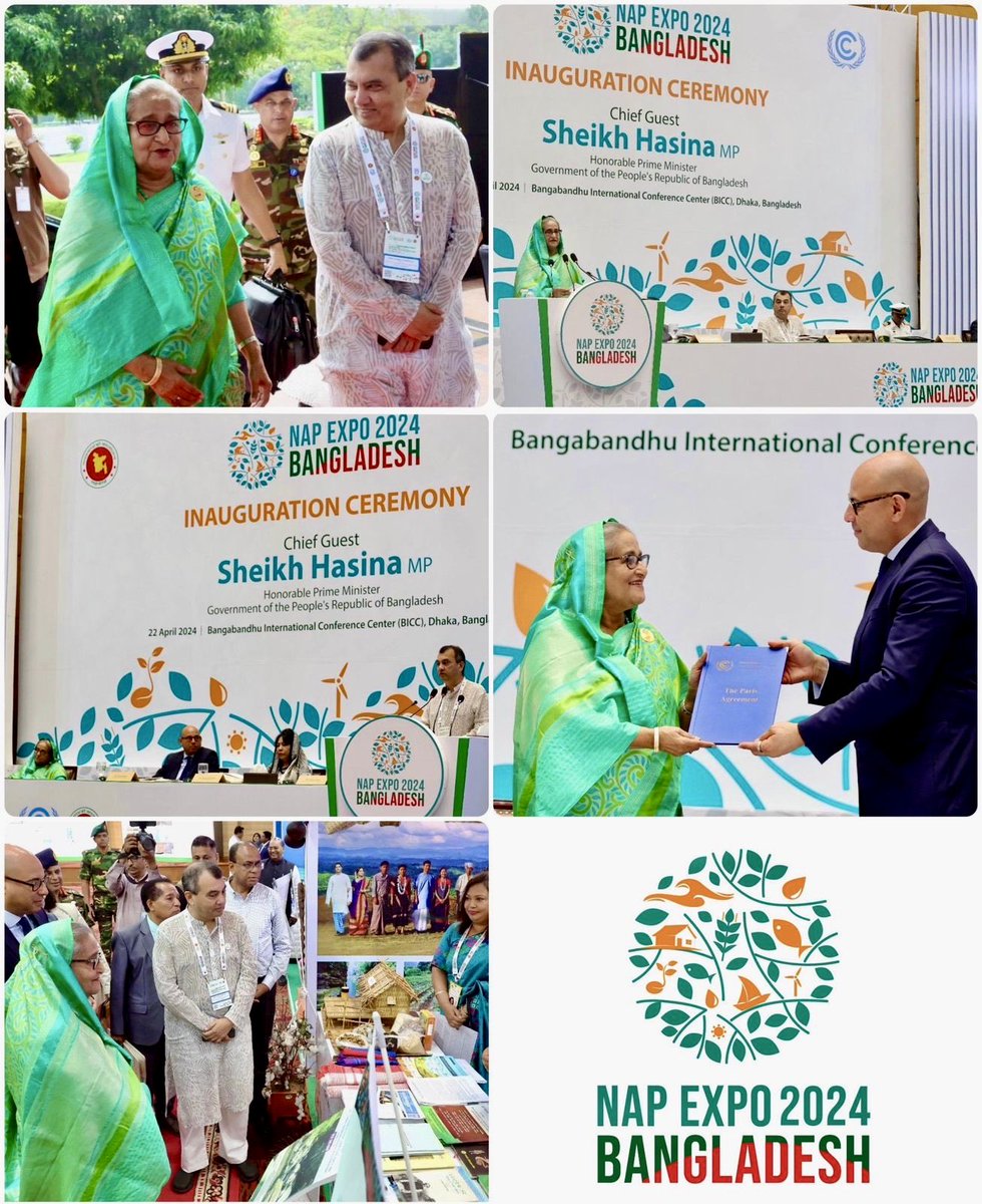 #NAPExpo2024 inaugurated by HPM #SheikhHasina - 🇧🇩 hosting its first ever ⁦@UNFCCC⁩ event. ⁦@bdmoefcc⁩ warmly welcomes delegates from 104 countries. We convene at a time when time is running out and this call to action couldn’t be more urgent. ⁦@simonstiell⁩