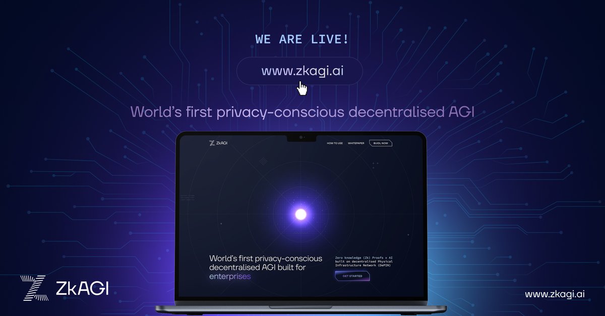 It's here! 🥁

The #ZkAGI website is LIVE and its LIT! 🔥

Explore the future of AI Governance & privacy.

✅ Private
✅ Secure
✅ Built to innovate

Go check it out: zkagi.ai

#AI #Web3gaming