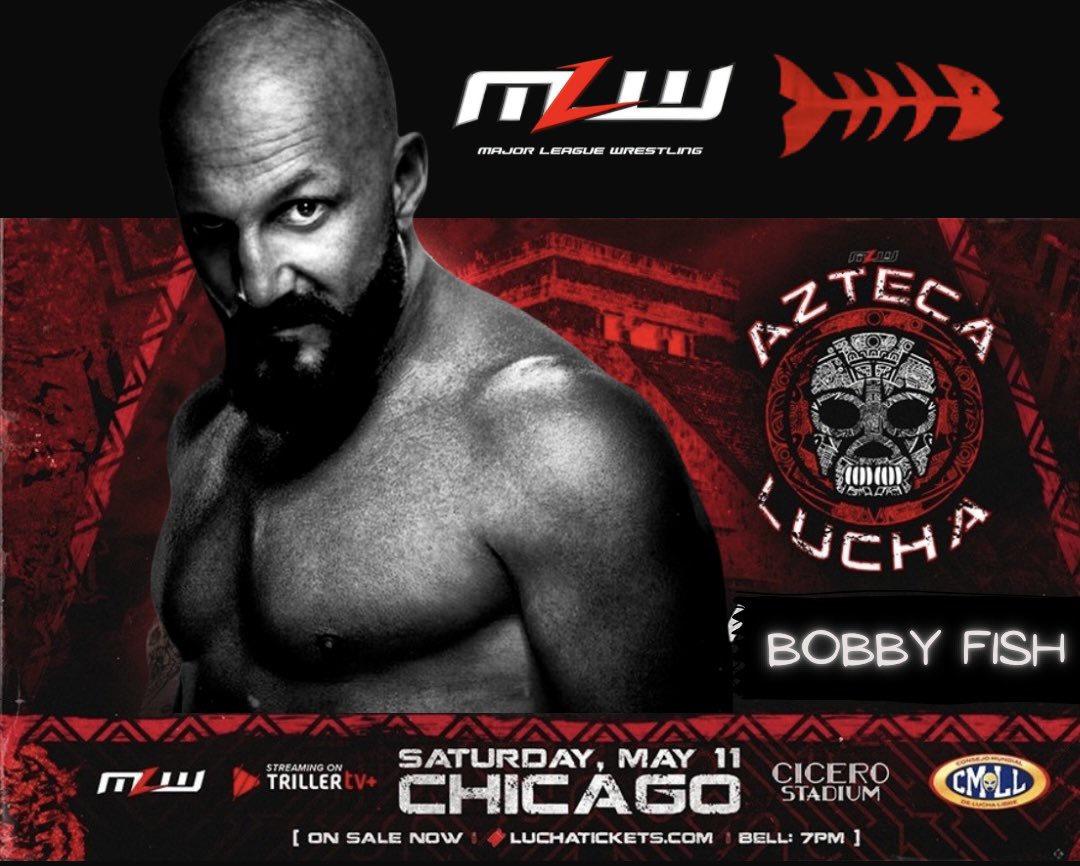 The Windy City! @MLW | Major League Wrestling is returning to Chicago for the first time since 2019 on Saturday, May 11 for AZTECA LUCHA, live on @FiteTV from Cicero Stadium. #FishinChicago #TheProfessor Tickets 👇🏻👇🏻 eventbrite.com/e/mlw-azteca-l…