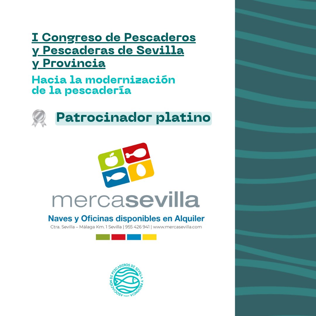 🙌🏼 👏🏼 Emocionados de contar con @mercasevilla como patrocinador platino del I Congreso de Pescaderos y Pescaderas de #Sevilla y Provincia, una cita que busca el impulso y la modernización de la #pescadería local.

🗓️ 6 mayo

👇🏼 ¡No te lo pierdas! 👇🏼
adepescasevilla.com/en-marcha-el-i…