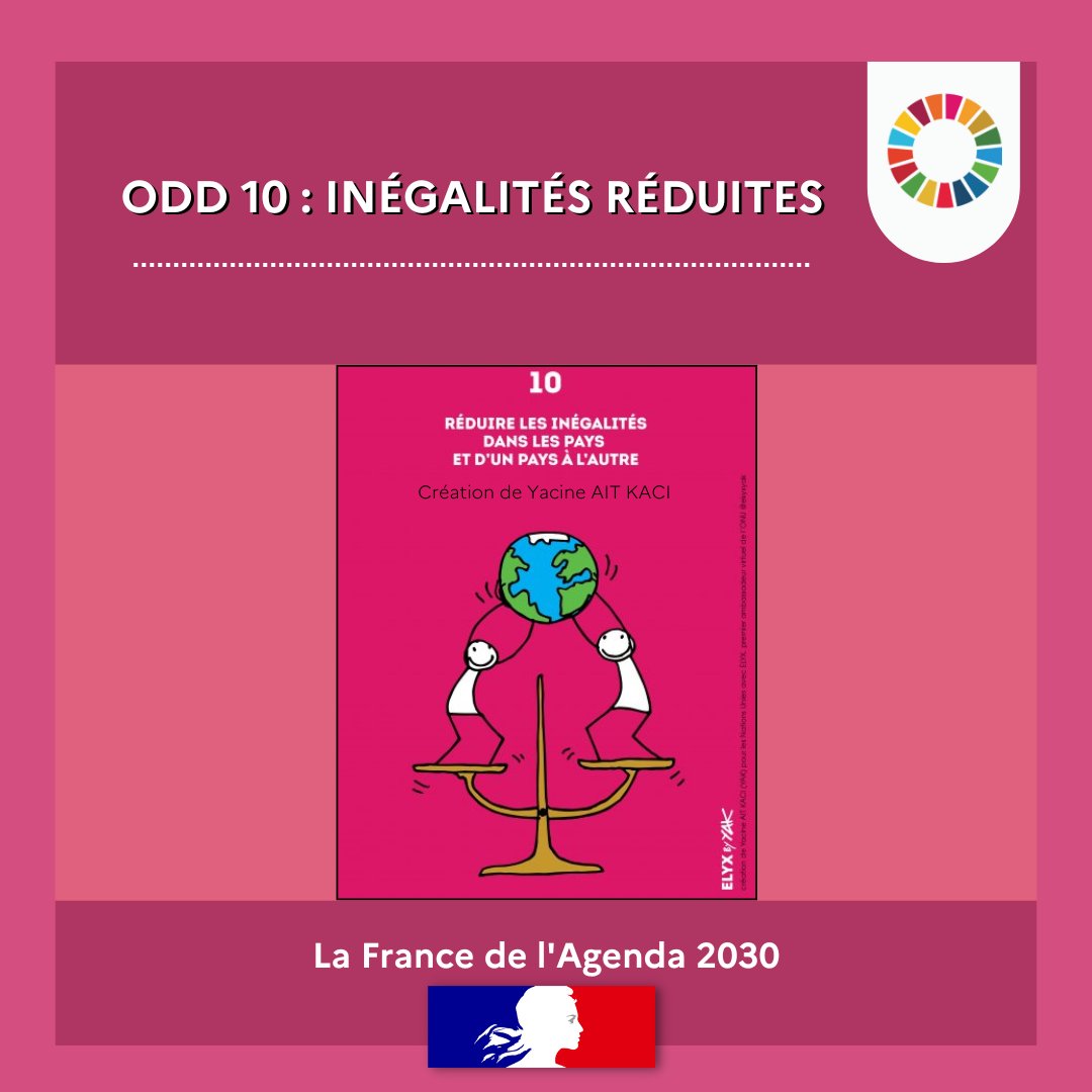 [#Agenda2030🎈] 📢Découvrez les dernières données et initiatives sur l'#ODD10 avec la mise à jour de sa page : 'inégalités réduites' pour vous fournir les informations réactualisées ici➡️agenda-2030.fr/17-objectifs-d…