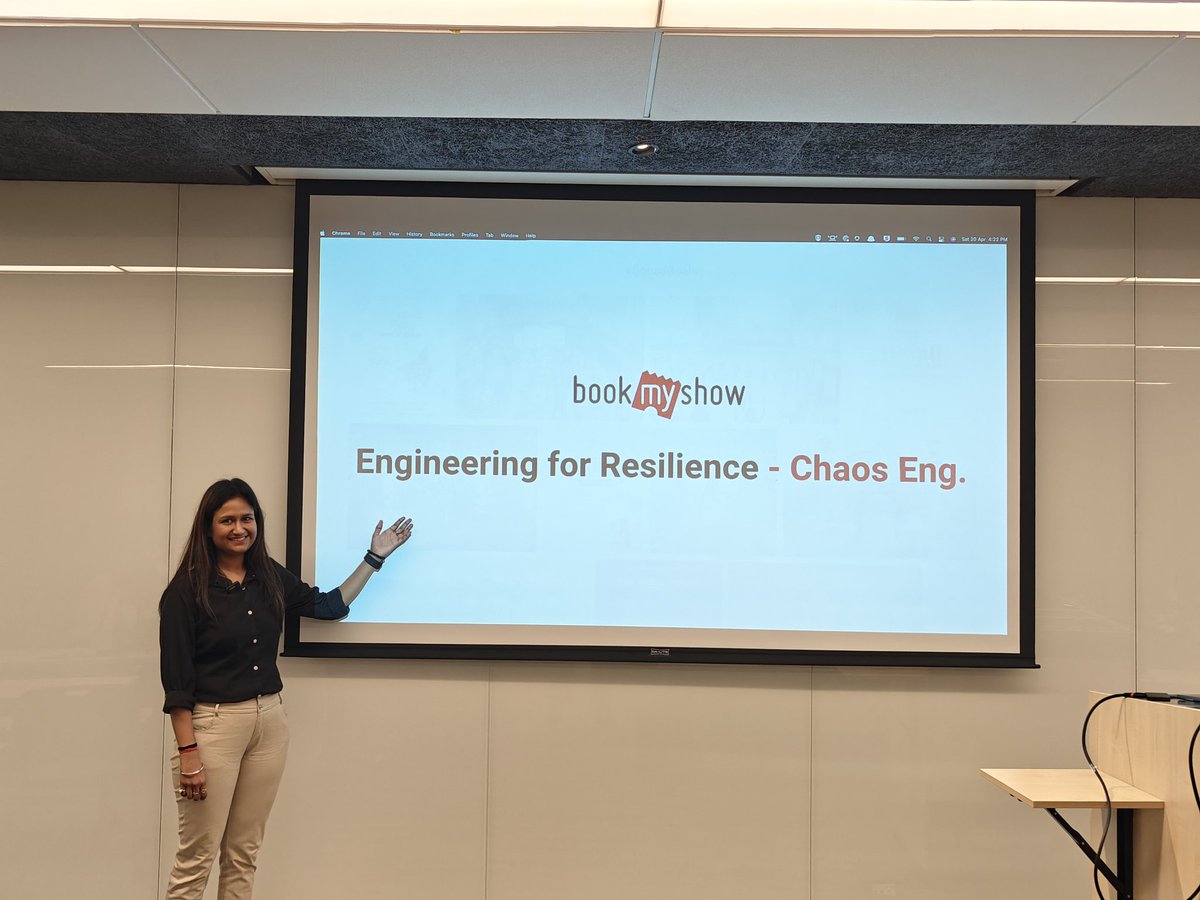 hackmum's tweet image. Extremely proud of our speakers who made their speaking debuts and impressed by their flawless performance.

@avani_singhal who held forth on engineering for resilience @bookmyshow

@SusmitPy building a recommendation engine using @neo4j 

#gab24mum #devops #apr24mtp #mumtechup