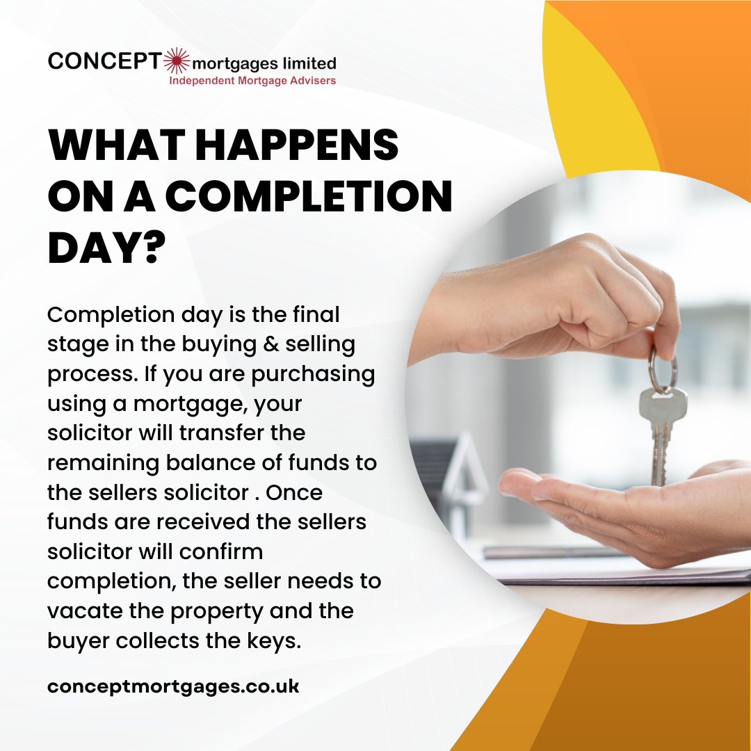 What happens on completion day?

Contact us today on 0151 342 3084 or visit concept-mortgages.co.uk for more information.

#Completionday #firsttimebuyers #mortgage #mortgageadvisor #mortgagehelp