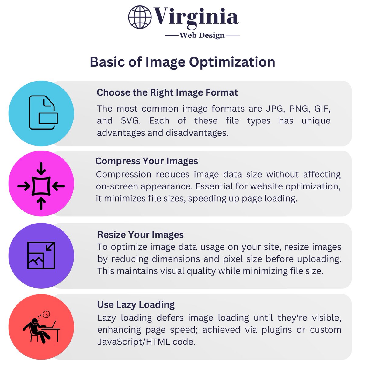 VAWebCreators's tweet image. Dive into the basics of Image Optimization with us as we decode the secrets to crisp, captivating images that make your content stand out. 
#ImageOptimization #websitespeed #websiteloadtime