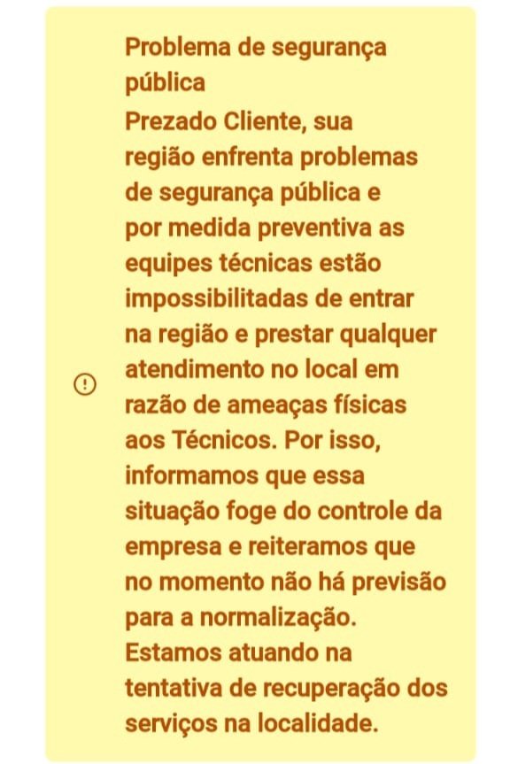 totakitmaker's tweet photo. Complicado tentar trabalhar e ficar sem internet por conta do crime organizado. A @ClaroBrasil já desistiu de dar o devido suporte aos moradores de Brás de Pina - ZN do Rio. Não vou ceder a eles. Alô @AnatelGovBR,  @eduardopaes e @claudiocastroRJ, qual o plano de ação pra isso? https://t.co/NaIXotFnH8