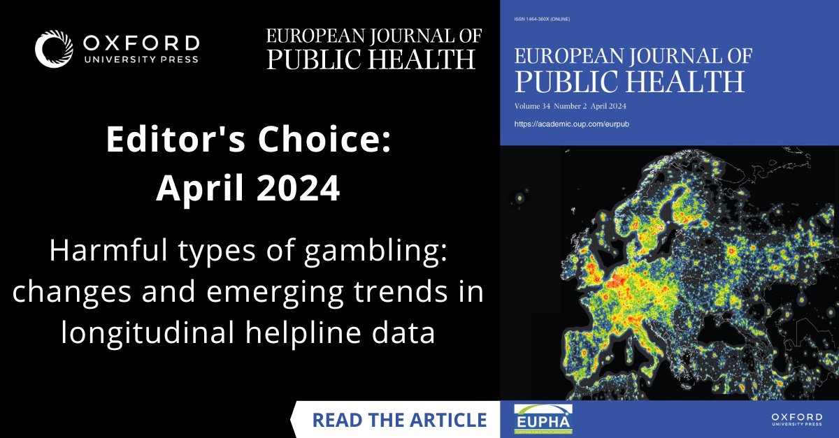 As #gambling expands, so do the risks of addiction, indebtedness, and social problems. In this issue of the European Journal of Public Health, @VirveMarionneau and others indicate actions to help curb this increasing level of harm. Read now: oxford.ly/3xExSfs @EUPHActs