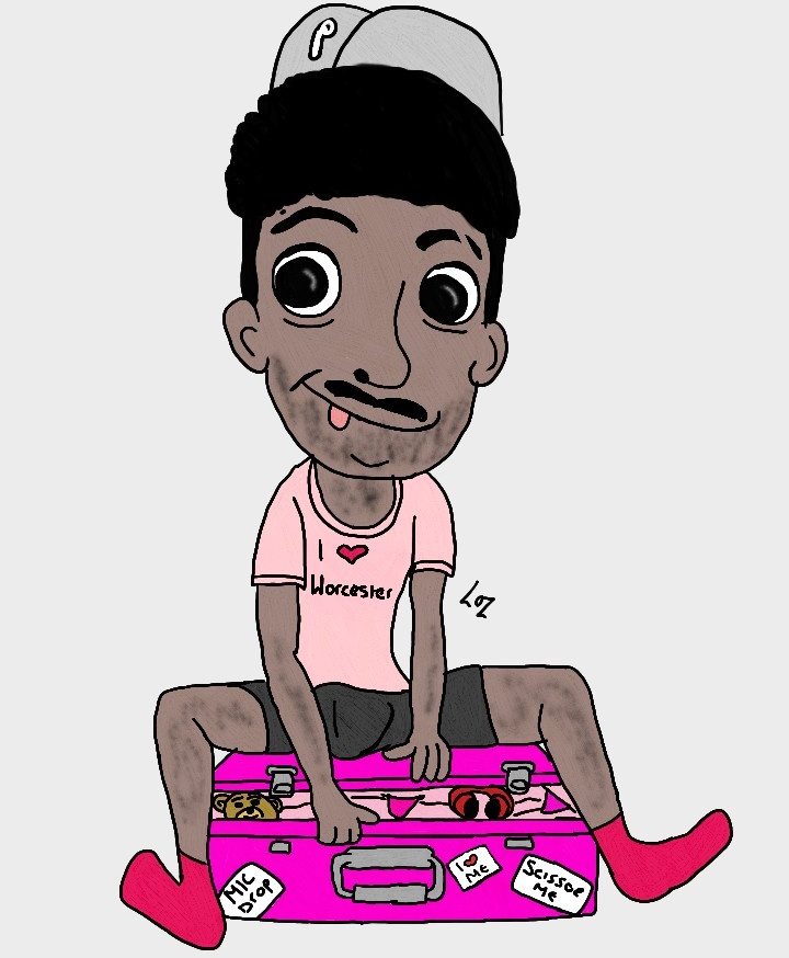 Max packing for Worcester 

Max and his new Mustache
Are off to his favourite place Worcester 

He's packed his pink thongs 
And he's wearing his new
 I ♥️ WORCESTER  t-shirt  😊

@PlatinumMax @WrestlingOpen
@beyondwrestling
Can't wait for Thursday !
#art #maxcaster