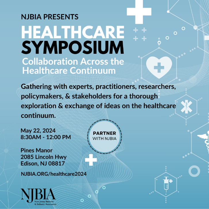 Join us on May 22 as experts & stakeholders gather to discuss healthcare challenges, innovations, and regulatory opportunities. bit.ly/3Q70fcz #NJBIA #Healthcare #HealthcareChallenges #HealthcareEvent #HealthcareInnovation #HealthcarePolicy #NJHealthcare