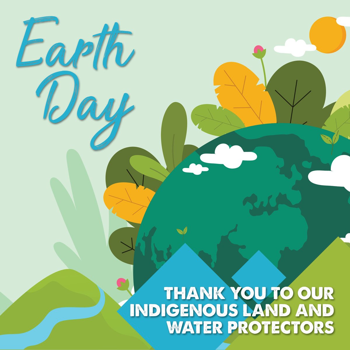 Today is Earth Day! A huge thank you to the traditional stewards of this land and those who protect our land and water. Today and every day, let's join together to help make the world a better place. Let us love and protect our first mother, Mother Earth. #Earthday2024