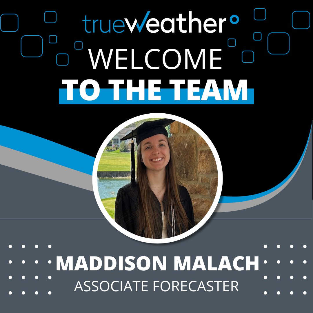 𝐖𝐄𝐋𝐂𝐎𝐌𝐄 𝐓𝐎 𝐓𝐇𝐄 𝐓𝐄𝐀𝐌, 𝐌𝐀𝐃𝐃𝐈𝐒𝐎𝐍! 🎉

We'd like to welcome Maddison Malach to trueWeather!

Maddison recently graduated from Millersville University with a degree in #meteorology and will serve as an Associate #Forecaster.

#welcome #newemployee #employee