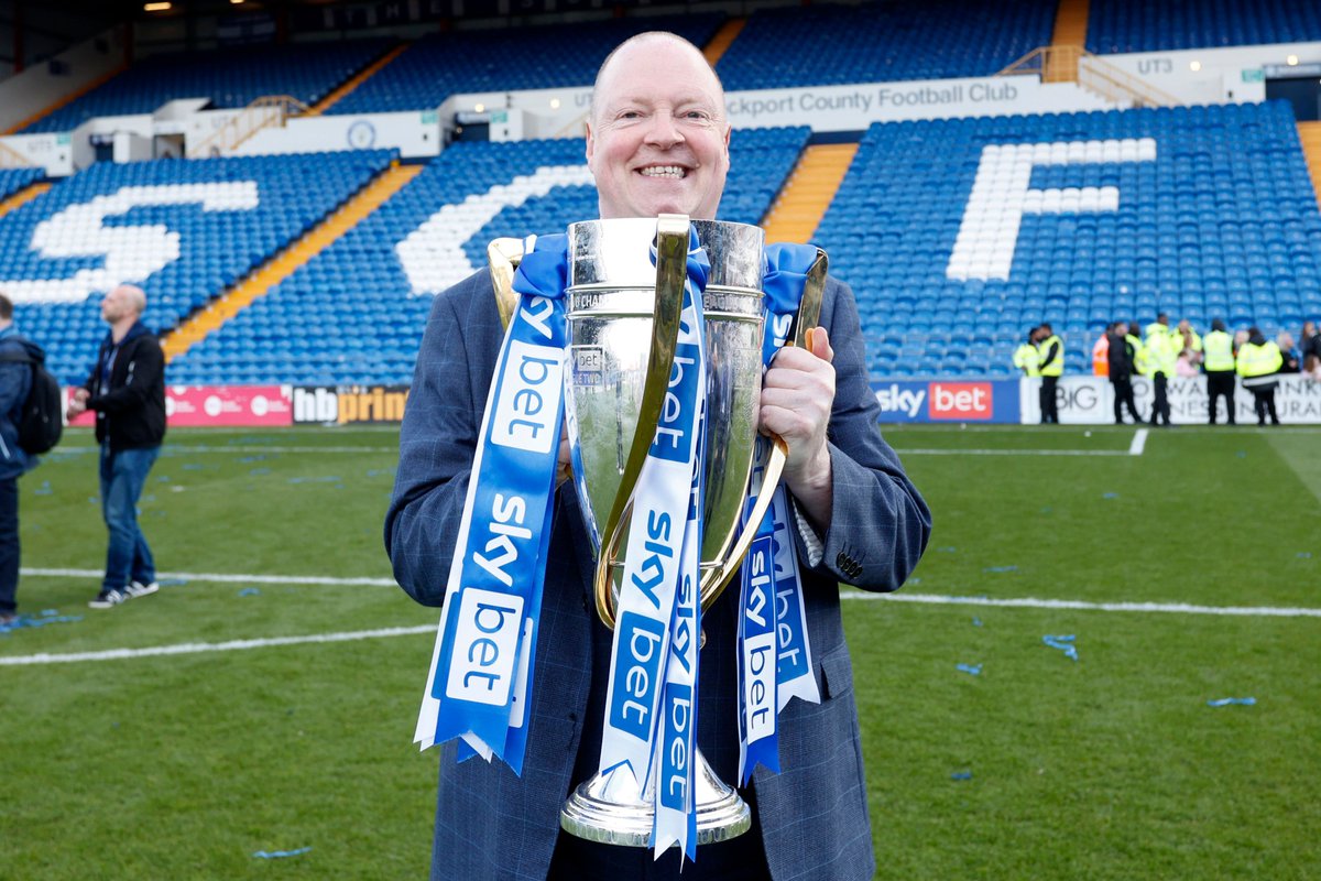 Here's to a man who deserves every second of our success 🏆 #StockportCounty