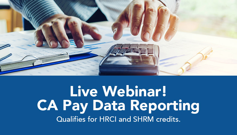 [Webinar 4/24] CA's Senate Bill 973 requires CA employers with 100+ employees to report pay & hours-worked data to the DFEH by May 8 & annually thereafter: bit.ly/4d4WiPo

#ofccp #aap #eeo #eeoc #affirmativeaction #hr #hrci #shrmcertification #compensation #hrcompliance