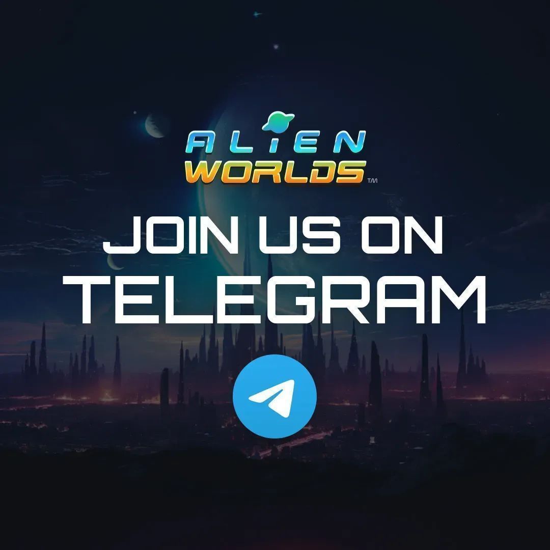 📢 TRIVIA GAME STARTING NOW!
✨On #AlienWorlds Telegram channel: buff.ly/3i5q2DI

Join, Geet for:
🎮 GAMES
🎊 FUN
📝 QUIZZES
& chances to win exciting #AlienWorldsNFT!🎁🚀
Good Luck Explorers!👽

#AlienWorlds #TLM #WAXFAM #Play2Earn #Web3 #NFT