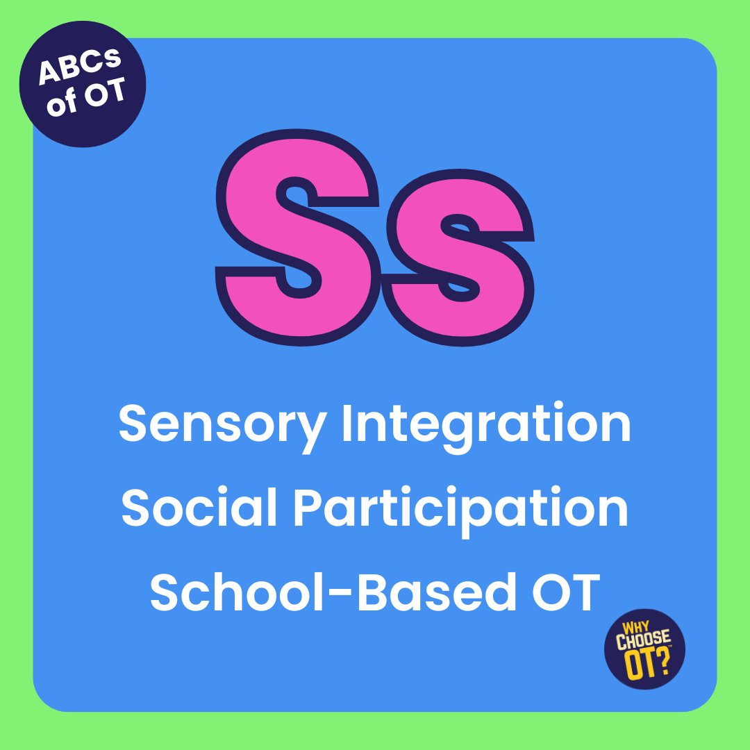 WhyChooseOT's tweet photo. π Continuing the Occupational Therapy Month celebration! Join us as we explore the wonderful world of OT through @shannenmarie_otβs #ABCsofOT challenge! π Today, let's spotlight the letter "S"! #OccupationalTherapyMonth #WhyChooseOT #OccupationalTherapy #OTMonth https://t.co/iK4NKoGaQp