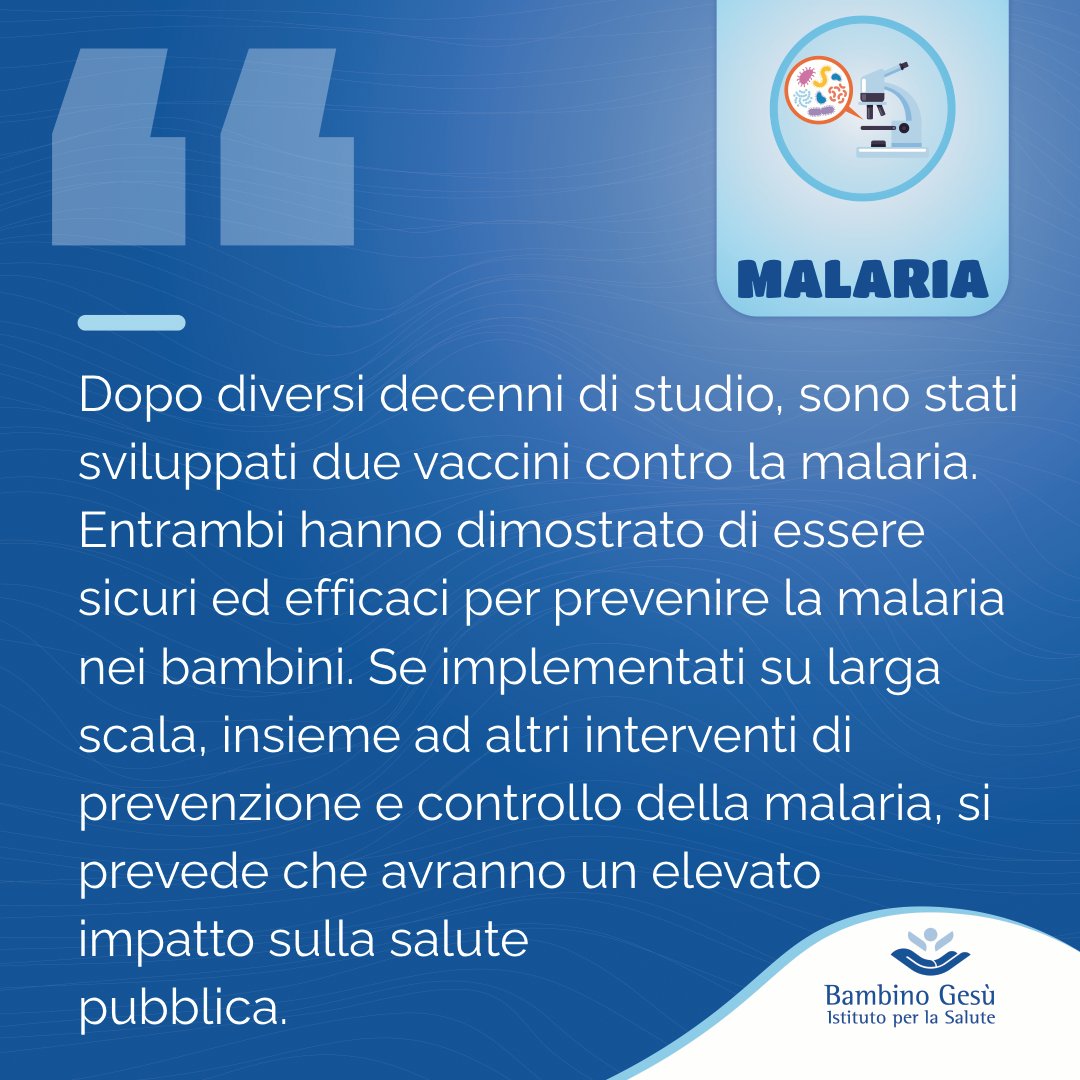 🦟🚫 Ogni anno il #25aprile ricorre la Giornata Mondiale contro la #Malaria: i risultati hanno dimostrato che la #vaccinazione può salvare la vita dei bambini che vivono nelle zone endemiche. ➡Per saperne di più: tinyurl.com/yxn6bumn #WorldMalariaDay #Pilloledisalute