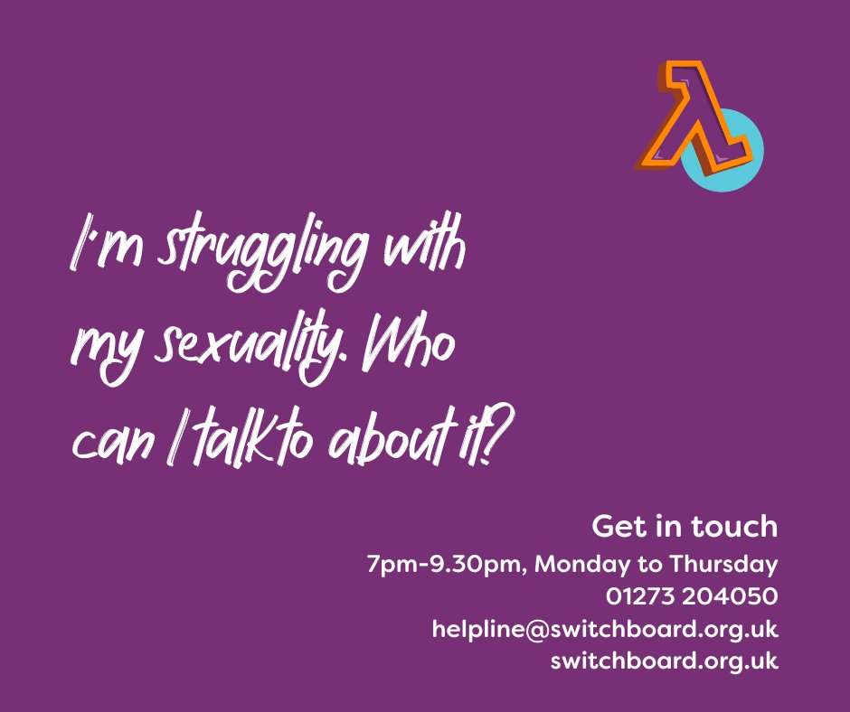 Don't struggle with your sexuality on your own.

If you need someone to talk to, please reach out to us. We're here for you.

You can talk to our helpline team anonymously and in confidence - and they'll never judge you.

#LGBTQSupport #SafeSpace #ConfidentialHelp #Acceptance