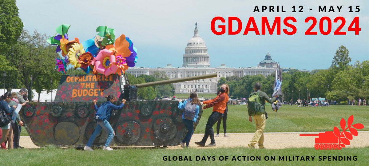 Global Campaign on military spending
Every dollar spent on weapons is a dollar stolen from our future
<a href="/DemilitarizeDay/">GCOMS</a> <a href="/IntlPeaceBureau/">IPB - International Peace Bureau</a>